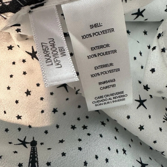 Karl Lagerfeld button down top with Paris Eiffel Tower Print size XL - Picture 12 of 12